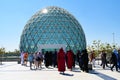 Entrance to the underground passage to the Sheikh Zayed bin Sultan Al Nahyan Grand Mosque, Abu Dhabi, United Arab Royalty Free Stock Photo