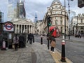 Royal Exchange and Bank of England bulidings in London, UK Royalty Free Stock Photo