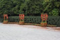 Entrance to urban public People`s Park in Nanning, China