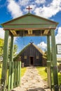 Entrance to Vidimyri Church - Iceland. Royalty Free Stock Photo