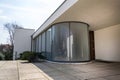 Entrance to the Villa Tugendhat by architect Ludwig Mies van der Rohe built in 1929-1930, modern functionalism architecture Royalty Free Stock Photo