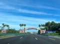 The entrance to Walt Disney World in Orlando, FL