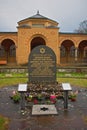 Entrance to Weissensee Jewish Cemetery Holocaust Memorial Landscape in Berlin Germany Royalty Free Stock Photo