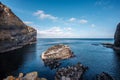 Entrance to Whaligoe Harbour in Caithness in Scotland Royalty Free Stock Photo