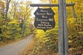 Entrance to White Mountain National Forest at Historic Sandwich Notch, NH