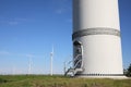 Entrance to wind turbine power generator. Alternative energy source Royalty Free Stock Photo