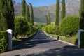 Entrance to a Winery outside Franschhoek South Africa