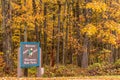 Entrance to Wisconsin State Park in Autumn