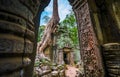 Entrance to Angkor Wat Ta Prohm in Cambodia