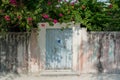 Entrance to the yard of the house in the village at the tropical island Royalty Free Stock Photo