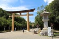 Entrance torii gate of Kashihara Jingu Temple in Nara