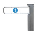 Entrance tourniquet, detailed turnstile, stainless steel, arrow Royalty Free Stock Photo