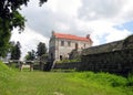 Entrance tower and bridge to medieval castle in Zbarazh