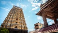 Entrance tower ( Gopuram) of Ekambareswarar Temple, Earth Linga Kanchipuram, Tamil Nadu, South India