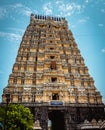 Entrance tower ( Gopuram) of Ekambareswarar Temple, Earth Linga Kanchipuram, Tamil Nadu, South India