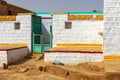 Entrance of traditionally painted house made with mud in a village of Khuri, Jaisalmer,, India Royalty Free Stock Photo