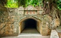 Entrance tunnel of Zhenwei shooting platform of Xiuying fort in Haikou Hainan China