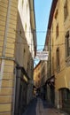 Pedestrian alley in the historic center of Chambery