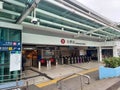 Entrance of University Station Of Mass Transit Railways in Hong Kong on Jan 15 2022