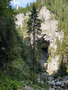 The entrance view of Ponorului Fortress