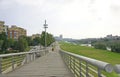 Entrance walkway to the Parque Fluvial del BesÃÂ³s in Barcelona