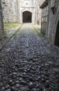 Entrance wall passage to Rozafa Castle in Shkoder Royalty Free Stock Photo