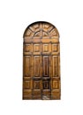 The entrance wooden door in an old Italian house. Royalty Free Stock Photo