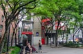 Entranse station of The Roosevelt Island Tramway. Is an aerial tramway that connects Roosevelt Island to the Upper East Side of Royalty Free Stock Photo