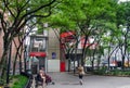 Entranse station of The Roosevelt Island Tramway. Is an aerial tramway that connects Roosevelt Island to the Upper East Side of Royalty Free Stock Photo