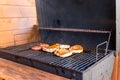 Entrecote Beef Steak On Grill With Rosemary Pepper And Salt - Barbecue.Grilled beef fillet steaks with herbs and spices Royalty Free Stock Photo