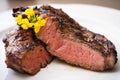 Entrecote with grilled garlic