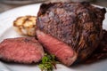 Entrecote with grilled garlic Royalty Free Stock Photo
