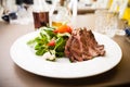 Entrecote with salad Royalty Free Stock Photo