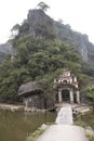 Entrence of buddhist temple. Nimh Binh, Vietnam.