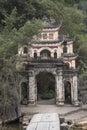 Entrence of buddhist temple. Nimh Binh, Vietnam.