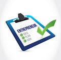 Entrepreneur check list illustration design Royalty Free Stock Photo