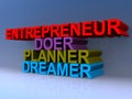 Entrepreneur, doer, planner, dreamer Royalty Free Stock Photo
