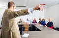 Entrepreneur Giving Presentation To Colleagues Royalty Free Stock Photo