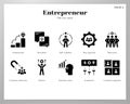 Entrepreneur icons Solid pack