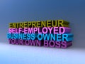 Entrepreneur self employed business owner your own boss Royalty Free Stock Photo