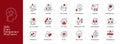 Entrepreneur Skills Icon Set. A set of icons representing the essential skills every entrepreneur needs to learn