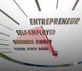 Entrepreneur Speedometer Reach New Level Business Royalty Free Stock Photo