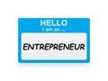 Entrepreneur tag Royalty Free Stock Photo