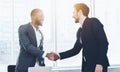 Entrepreneur welcoming new employee and shaking hand Royalty Free Stock Photo