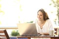 Entrepreneur woman working with a laptop