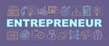 Entrepreneur word concepts banner