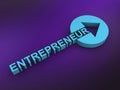 entrepreneur word on purple