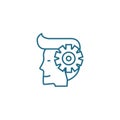 Entrepreneurial spirit linear icon concept. Entrepreneurial spirit line vector sign, symbol, illustration.