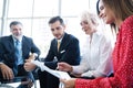 Entrepreneurs and business people conference in modern meeting room. Royalty Free Stock Photo