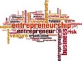 Entrepreneurship word cloud Royalty Free Stock Photo